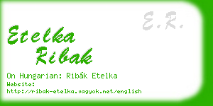 etelka ribak business card